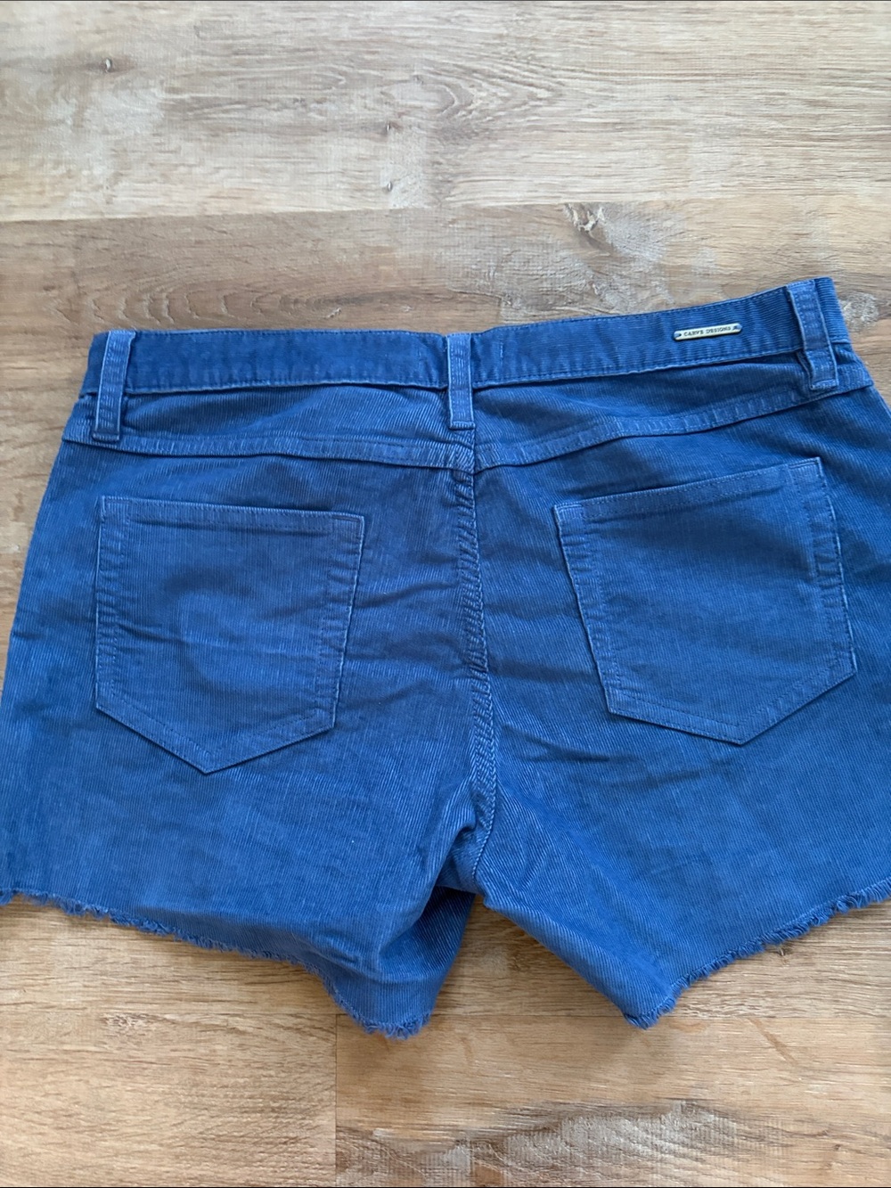 Carve Designs blue Corduroy Frayed Hem Shorts - Picture 3 of 5